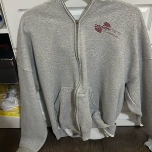 Designcrete gray zipper hoodie XL